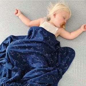 Woolino 4 Season Merino Toddler Blanket, Night Sky